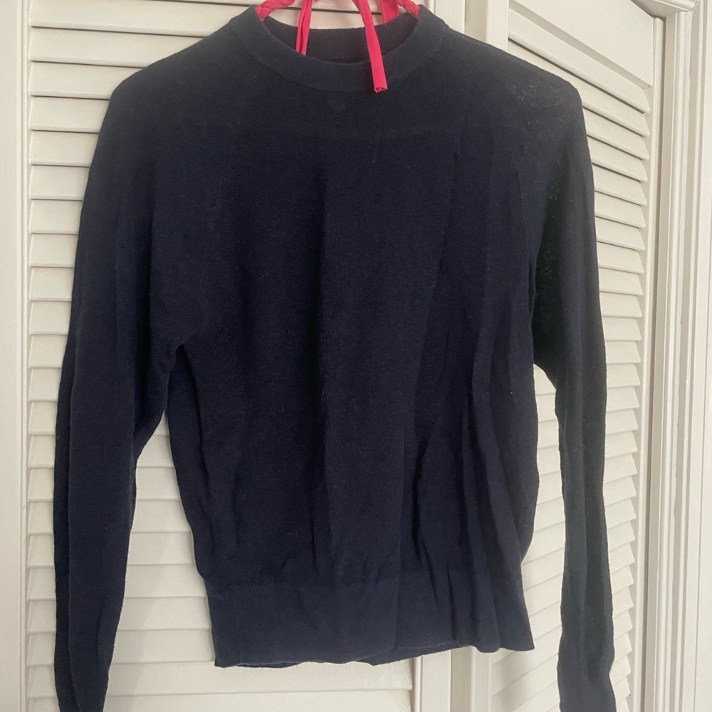 Frank & Oak Navy Crew Neck Sweater